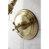 Kingston Brass KB2637BXTSO Metropolitan Shower Trim Only W/out Valve, Brushed Brass KB2637BXTSO